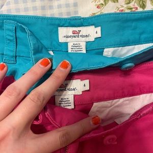 Two pairs Vineyard Vines size 4 shorts